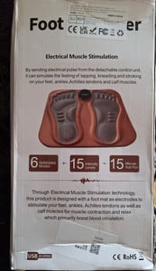 Fußmassagegerät 3D, EMS-Behandlung gegen Taubheitsgefühle, Kribbeln und Nervenschmerzen, 15 Intensitätsstufen, 30x29 cm Kunden-Foto 2