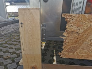 Gartenanhänger 230 Kipp Mit Stützrad, H-1100 Rahmen Und Blauer Abdeckung Kunden-Foto 3