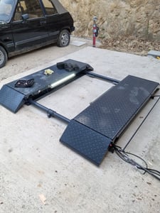 Plateforme élévatrice à ciseaux RETTER, capacité 3,5 tonnes + kit mobile | RT3010D, 220 volts Photo du client 2