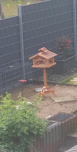 Vogelhaus PIEPMATZ mit Ständer Vogelfutterhaus Futterhaus Vogel Haus Holz Vogel Kunden-Foto 4