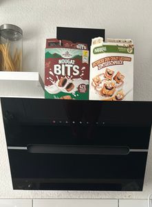 LEVIVO A+++ Kopffreie Dunstabzugshaube 60cm Umluft & Abluft mit 720 m³/h Luftleistung, Abzugshaube mit 2 Aktivkohlefiltern, 1 Fettfilter, 3 Stufen Kunden-Foto 1