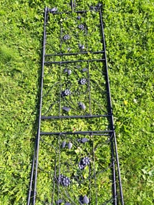 Unho, metalen rankrooster, set van 2, roestvrij staal, klimplantenondersteuning, 195 x 50 cm, trellis voor de tuin, tuinaccessoire, zwart Klantenfoto 3