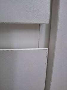 Flieks Faltbarer Schreibtisch mit Rollen, Sideboard Kommode mit beweglichem Beistelltisch, Ecktisch Frisiertisch Eckschreibtisch Drehbar Naturbelassen Kunden-Foto 2