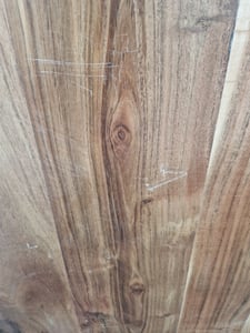 Möbel Tischplatte 140x60x2,5cm Rechteckig Massivholz Akazie Baumkante - Tischplatten 370625 Kunden-Foto 2