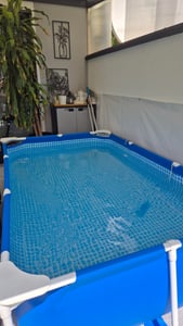 INTEX 28271NP Frame Pool 260x160x65 cm Gartenpool rechteckig mit Metallrahmen Kunden-Foto 2