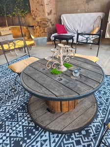 EVOCAMP Outdoor Teppich 250x400 cm, Kunststoffteppich, wetterfest für Terrasse, grau-weiß Kunden-Foto 1