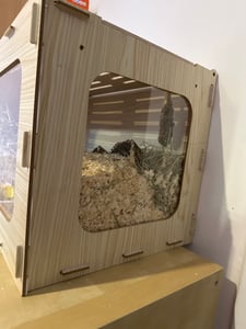 Gabbia per criceti SucceBuy, gabbia per roditori, "Nagarium" in legno, dimensioni 1220x510x510 mm, finestra panoramica a 270°, resistente alle fughe, con coperchio e sistema di ventilazione, adatta per criceti dorati, criceti nani, coniglietti e gerbilli Foto del cliente 2