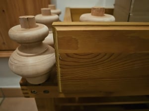 4 Stück IHC Holzmöbelfüß Holzbasis für Möbel & Schränke Möbelfüß Durchmesser: 87mm Kunden-Foto 1