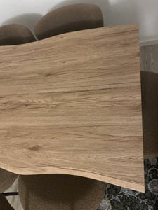 Esstisch mit Baumkante Weiß Alrik Kunden-Foto 2