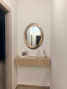 WISFOR Wandspiegel, Retro Dekospiegel Schminkspiegel Badspiegel, Spiegel für WohnzimmerSchlafzimmer Badzimmerl Flur, Glas Kunden-Foto 1
