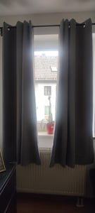 Blumtal 2er Set: Blickdicht & Thermovorhang – Kälteschutz – Grau Kunden-Foto 1