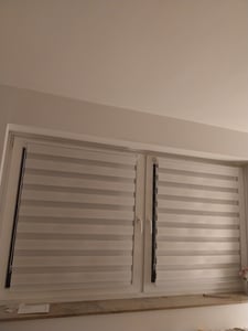 Doppelrollo Klemmfix Ohne Bohren Duo Rollo 100 x 150cm weiß Seitenzug Kette Kunden-Foto 1
