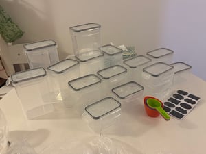 7Magic Vorratsdosen Luftdicht 15er Set, Aufbewahrungsbox Küche mit Deckel aus Plastik, Lebensmittel Vorratsbehälter Vorratsdose  (0.8/1.4/2.0/2.8 L) Kunden-Foto 2