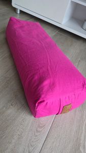 #DoYourYoga Yoga-Bolster Paravati - gefüllt mit Dinkelspelz - 67x22x13cm - Dunkelgrün Kunden-Foto 3