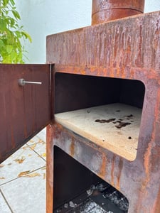 Esschert Design Terrassenofen mit Pizzaofen Rostbraun Kunden-Foto 1