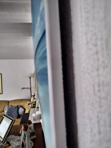 Heidenfeld Infrarotheizung HF-HP105 | Flachheizung - Heizpaneel - Bildheizung - Wandhalter - Überhitzungsschutz (600 Watt Wasserfall1) Kunden-Foto 2