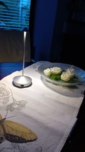 2er-Set schnurlose dimmbare LED-Tischlampen, wiederaufladbare Tischlampen für Restaurants, Bars, Schlafzimmer, weiß Kunden-Foto 15