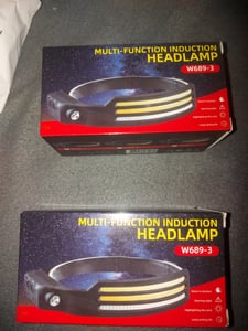 1*LED Stirnlampe, Sensorscheinwerfer USB wiederaufladbar Kopflampe, IPX4 Wasserdicht, Schwarz Kunden-Foto 1