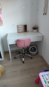 EUGAD Schreibtisch, Bürotisch, mit Schublade&Stauraum, Weiß, 100x75x50cm Kunden-Foto 1