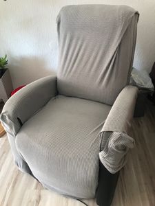 Potah na polohovací křeslo Stretch Potah na polohovací křeslo Small Plaid Jacquard Fitted Standard/Oversized Recliner Chair, Silver Grey Fotografie od zákazníka č. 5