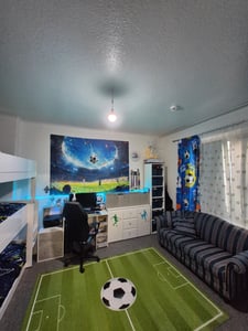 Teppich Kinderzimmer Flauschiger Kinderteppich und Weicher & Rutschfester Spielteppich für Mädchen & Jungen, Größe: 160 x 230 cm, Farbe: Grün-11 Kunden-Foto 1