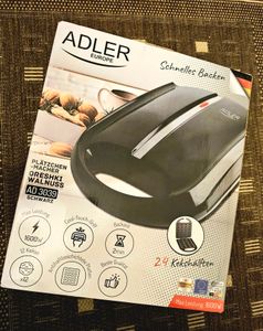 Adler , 24 Waffel(n), Abbildung, Schwarz, Bakelit, 1400 W, 1600 W Kunden-Foto 1