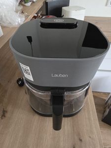 Lauben Glass&SteamAir® Fryer 4500BG, Heißluftfritteuse mit Glasfrittierkorb, 1300 W, 8 Programme, 4,5 Liter, Dampffunktion, 360° Heißluftzirkulation Kunden-Foto 7