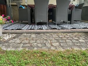 EVOCAMP Outdoor Teppich 250x400 cm, Kunststoffteppich, wetterfest für Terrasse, grau-weiß Kunden-Foto 7