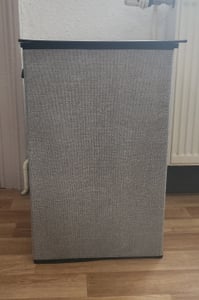 Gelber Sack Ständer 70L – Gelber Sack Mülleimer mit Klappdeckel, Grau Kunden-Foto 1