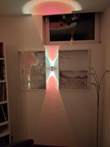 6 Stück RGB Wandleuchte mit Bewegungsmelder & Farbverlauf, kabellos, USB-C, Magnethalterung - Für Wohnzimmer, Flur, Zimmer, Nachtlicht & Schranklicht Kunden-Foto 1