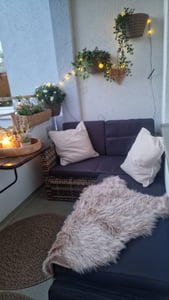 tectake® Rattan Lounge Korfu - UV-beständig, wasserabweisend, große Kissen, Grau Kunden-Foto 3