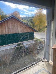 Wasserdichte Transparente PVC Plane mit Ösen, wetterfeste Plane strapazierfähige Vordächer Faltbar,3 × 6M Regenschutz Abdeckplane für Gartenmöbel Pflanzen Gewächshaus Kunden-Foto 2