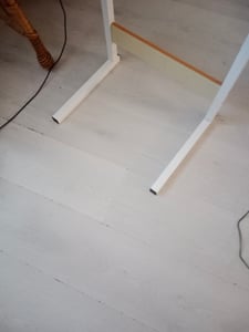 Verstellbarer, tragbarer Arbeitstisch aus Holz mit Rollen, höhenverstellbar bis 90 cm, vielseitig einsetzbar - EVOSTUL Kunden-Foto 1