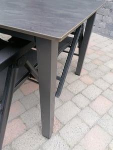 MFG Lofttisch 160x90 cm, Gestell: anthrazit, Plattendekor: dark-stone Kunden-Foto 3