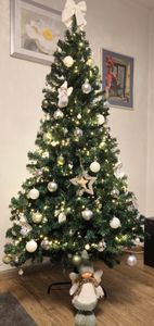 SVITA künstlicher Weihnachtsbaum Tannenbaum Deko Christbaum Kunstbaum PVC 180 cm Kunden-Foto 2