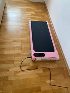 Laufband mit 7 % Steigung – 3-in-1-Laufbänder bis 130 kg – 1–8 km/h einstellbar – Lauffläche 38,5 x 90 cm – Schwarz Kunden-Foto 3
