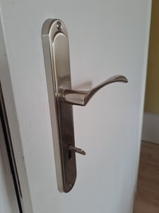 Türgriff Langschild Türbeschlag Satin Drückergarnitur Türklinke Türbeschlag BB-72mm Kunden-Foto 5