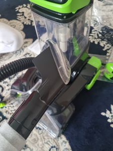 CLEANmaxx Teppichreinigungsgerät Professional Vibrations- und Seitenbürsten inkl. Shampoo Ersatzbürste  Waschsauger Polsterreiniger schwarz/grün Kunden-Foto 4