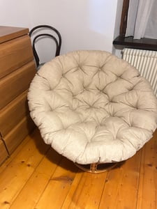 AMPO Sitzkissen Papasan Rattan Kissen Auflage für Hängesessel Hängeei Schaukel 120 cm Kunden-Foto 1