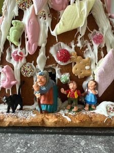 Hänsel und Gretel Hexe Katze 4 Märchen Figuren für Hexenhäuschen Kunden-Foto 1