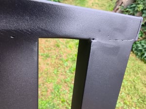 Gartenbank Venera Metall Sitzbank Schwarz für Terrasse und überdachten Außenbereich Kunden-Foto 6