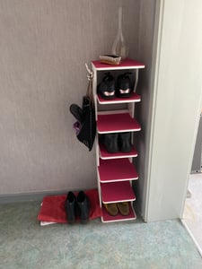 VASAGLE Schuhregal Standregal mit 6 Ebenen Schuhablage schwarz Kunden-Foto 1