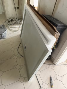doporro Piatto Doccia 80x110 cm Rettangolare in Acrilico Rinforzato Bianco Lucido, Altezza 4 cm Ultrasottile, con Piletta di Scarico Cromata Inclusa £šAL01) - Faro2 Foto del cliente 1