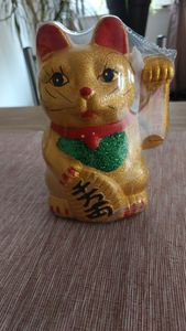 Glückskatze - Maneki-neko - Winkekatze - 13 cm - schwarz Kunden-Foto 1