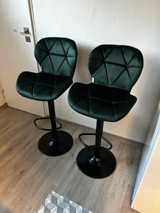 ML-Design 4er Set Barhocker Tresenhocker 360° drehbar, Gepolsterter Barstuhl mit Rückenlehne und Fußstütze, 59-79 cm Kunden-Foto 2
