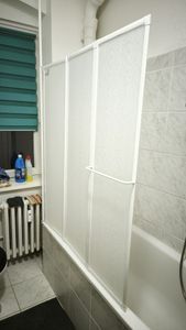 vidaXL Duschwand L-Form 70x120x137 cm 4-teilig Faltbar Kunden-Foto 1