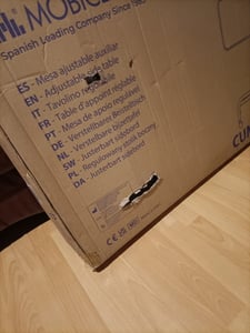 Beistelltisch Verstellbarer mit Rollen Klappbar Mobiclinic Patiententisch Laptoptisch Höhenverstellbar C-förmiger Sockel Cumbre Kunden-Foto 1