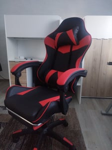Bürostuhl BOSS, ergonomischer Drehstuhl, Schalensitz, ausziehbare Fußstütze, verstellbare Rückenlehne, Stahlkonstruktion, verchromtes Fußkreuz, für Büro und Homeoffice Kunden-Foto 3