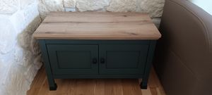 trendteam Stanton Sitzbank Tannengrün/Evoke Eiche, B/H/T ca. 77/48/39 cm Kunden-Foto 1