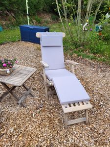 Beautissu Luxus Deckchair Auflage LoftLux DC, 175x45x5cm, Grün Kunden-Foto 1